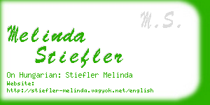 melinda stiefler business card